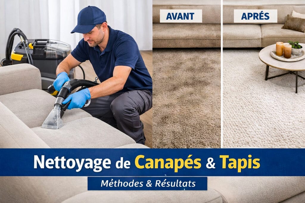 Nettoyage de canapés et tapis : méthodes et résultats